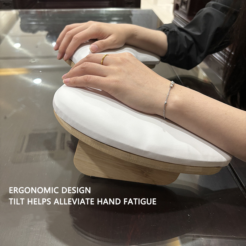 U-Shape Design Microfiber Leather Nail Arm Rest PU Manicure Hand Pillow